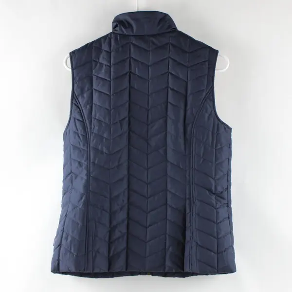 G.H. Bass & Co Bass Women's Navy Blue Puffer Quilted Zip Up Vest Size Medium