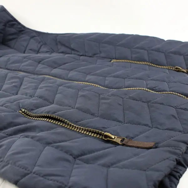 G.H. Bass & Co Bass Women's Navy Blue Puffer Quilted Zip Up Vest Size Medium