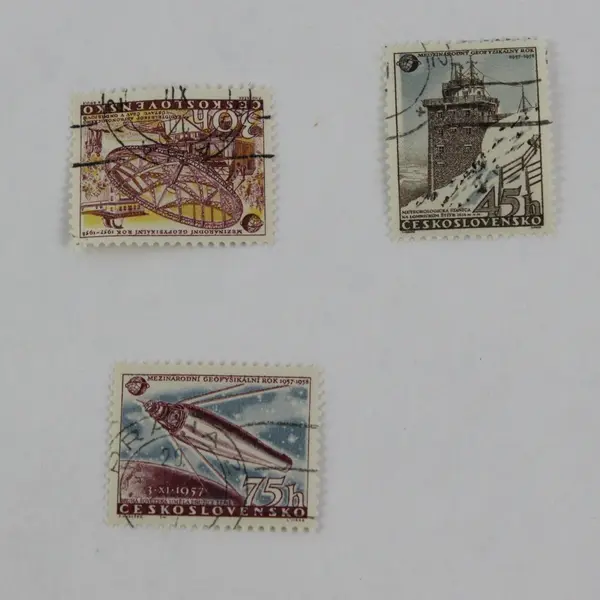 Lot Of 6 Czechoslovakia Sputnik Stamps (2 Sets Of 3 ) SC #836-38 Used