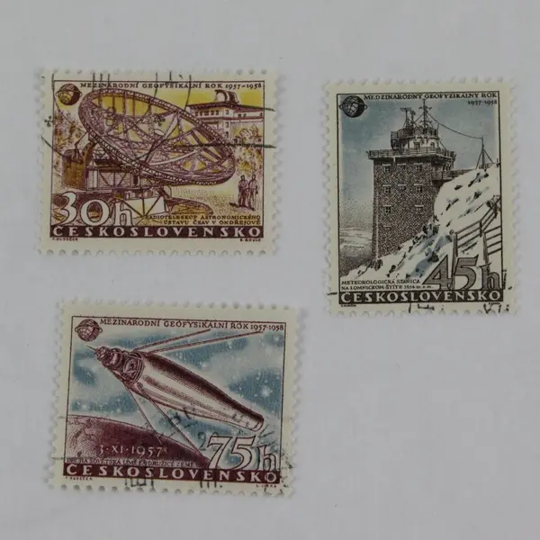 Lot Of 6 Czechoslovakia Sputnik Stamps (2 Sets Of 3 ) SC #836-38 Used