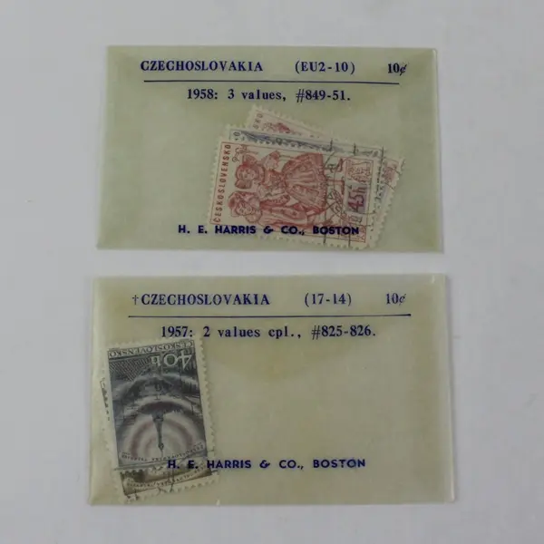 Lot Of 5 Czechoslovakia 1957-58 Stamps SC #825-26 #849-51 Used