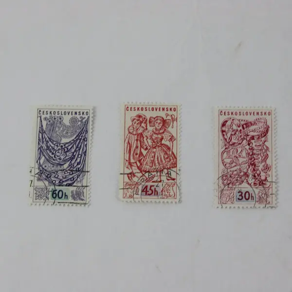 Lot Of 5 Czechoslovakia 1957-58 Stamps SC #825-26 #849-51 Used