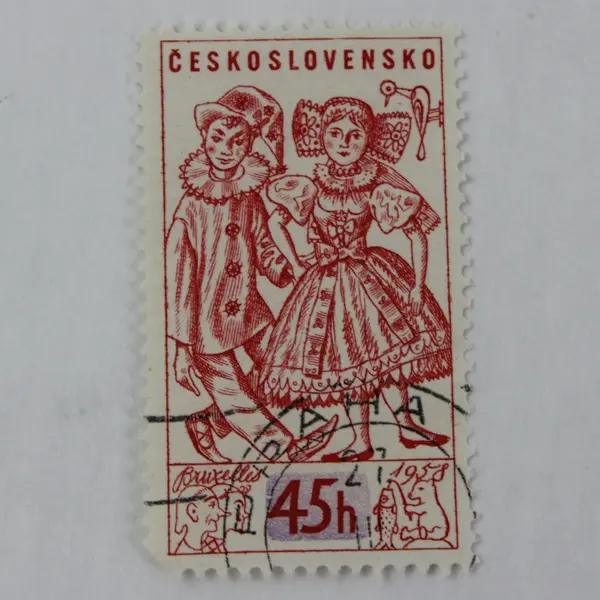 Lot Of 5 Czechoslovakia 1957-58 Stamps SC #825-26 #849-51 Used