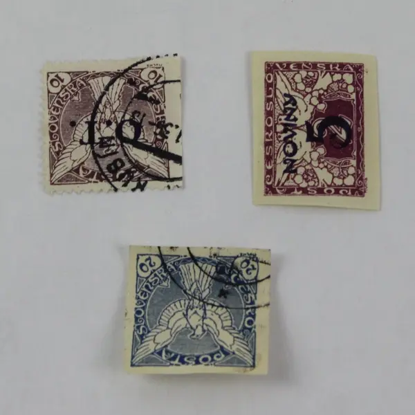 Lot Of 3 Czechoslovakia 1920s Newspaper Stamps Used