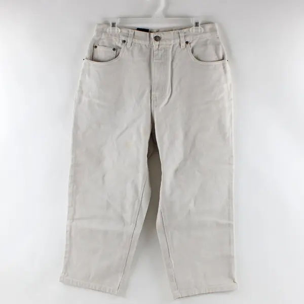 Bill Blass Women's Beige Capri Jeans Easy Fit Size 10 New With Imperfections
