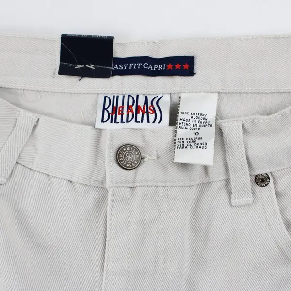 Bill Blass Women's Beige Capri Jeans Easy Fit Size 10 New With Imperfections