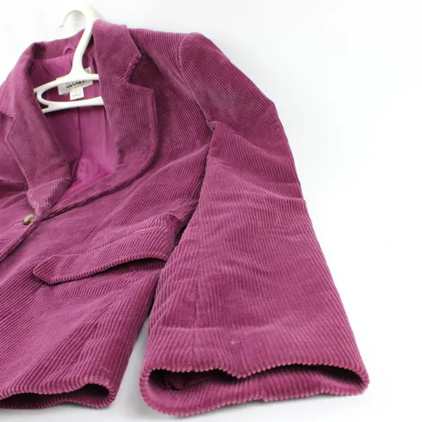 m.o.r Magenta Corduroy Two Button Closure Blazer Women's Size 11