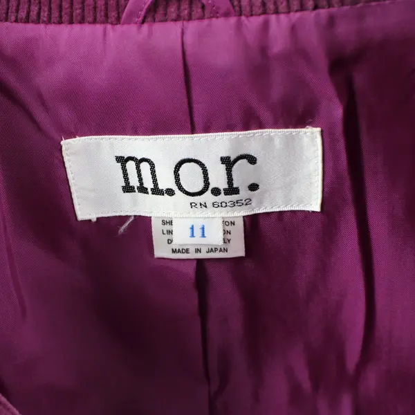 m.o.r Magenta Corduroy Two Button Closure Blazer Women's Size 11