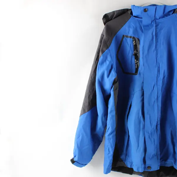 Aibrou Women's Large Blue Black Hooded Zip-Up Windbreaker Jacket
