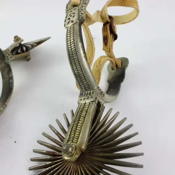 Antique Chilean Huaso Gaucho Ornate Braided Horse Reins Spurs Tack