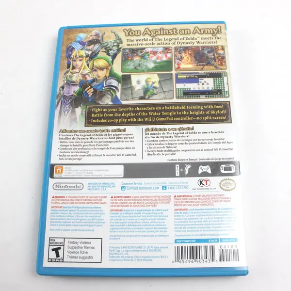 Nintendo Wii U Hyrule Warriors Original Case With Instruction Booklet No Disc