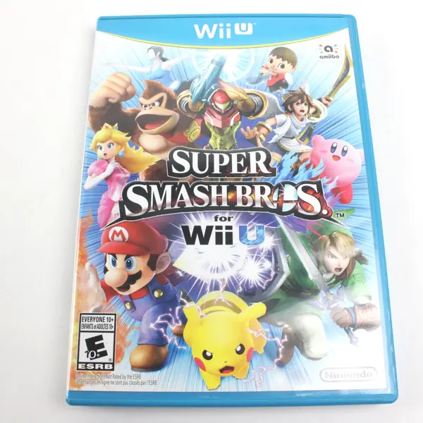 Nintendo Wii U Super Smash Bros Case & Manual No Game
