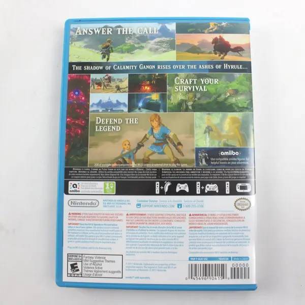 Nintendo Wii U The Legend of Zelda Breath of the Wild Case Box Only