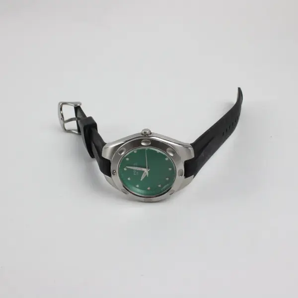 Fossil PR-5102 Men's Watch Green Dial Black Strap Untested