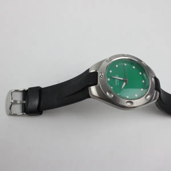 Fossil PR-5102 Men's Watch Green Dial Black Strap Untested