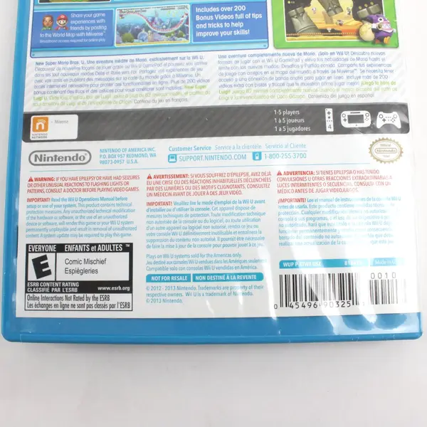 Nintendo Wii U New Super Mario Bros. U Empty Case Only