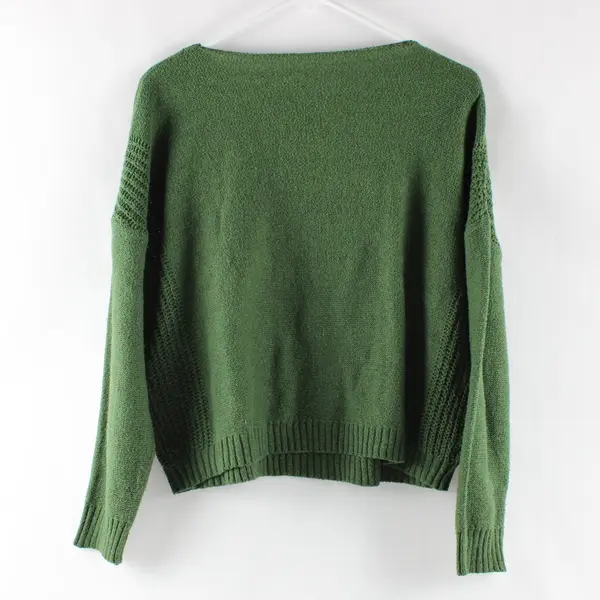 Unbranded Green Knit Pullover Sweater Women's Estimated Size Small 