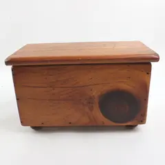Vintage Cedar Wood Chest Jewelry Keepsake Box 11 x 5.5 x 7