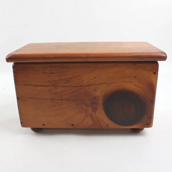 Vintage Cedar Wood Chest Jewelry Keepsake Box 11 x 5.5 x 7