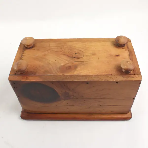 Vintage Cedar Wood Chest Jewelry Keepsake Box 11 x 5.5 x 7