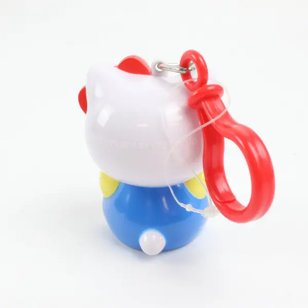 Sanrio Hello Kitty Figure Keychain Charm Red Heart Pale Pink Bow Candy Holder