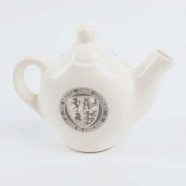 The Bristol China Company Teapot Clock Floral Motif Ceramic