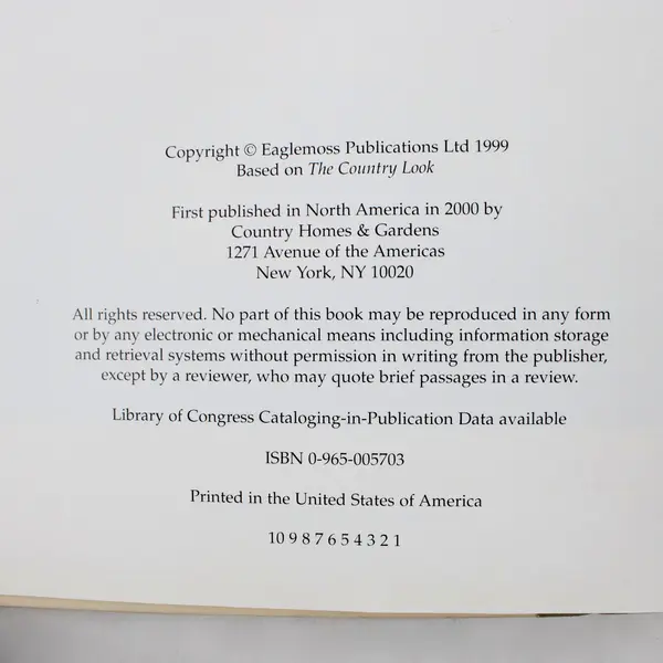 The Country Garden Country Homes & Gardens 2000 HC Good No DJ