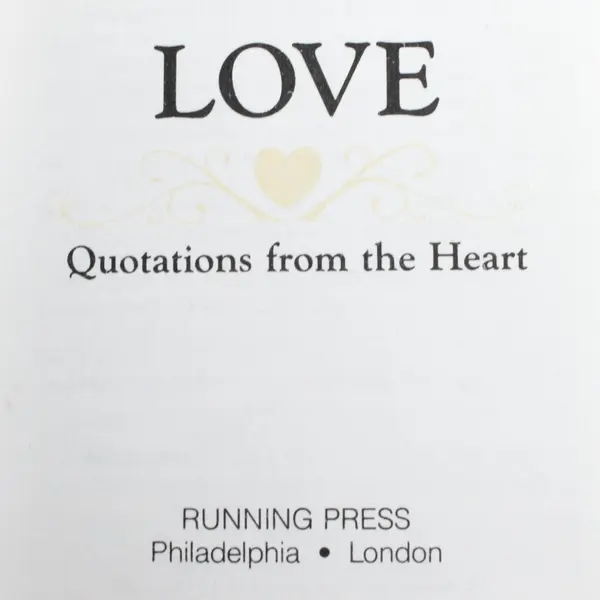 Love Quotations from the Heart Minibook by Running Press Good Condition