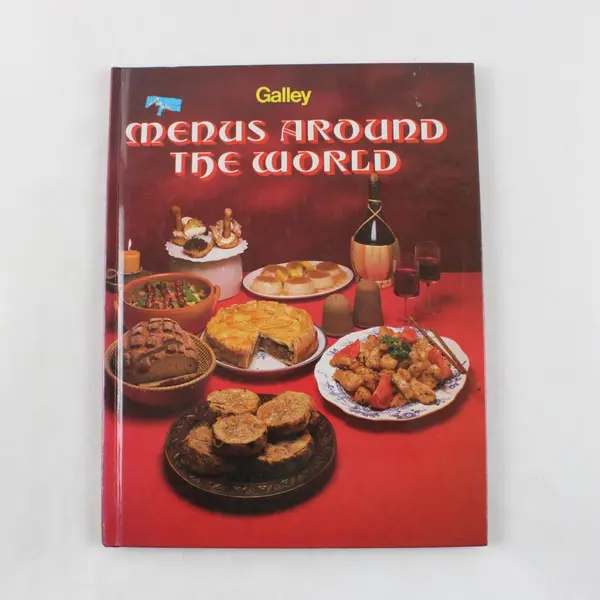 Vintage Galley Menus Around the World 1980 Hardcover Cookbook