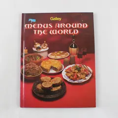 Vintage Galley Menus Around the World 1980 Hardcover Cookbook