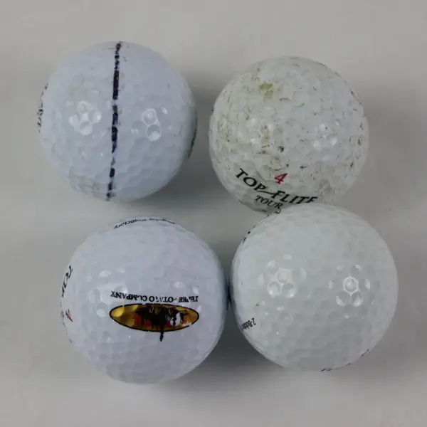 4 Mixed-Model Top Flite Golf Balls Used Pre-Owned Practice