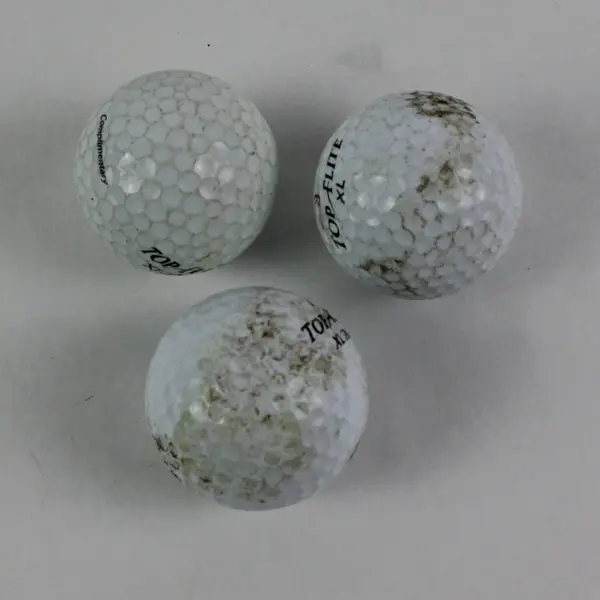 Lot of 3 Used Nike NDX Bridgestone Precept Top Flite Strata Golf Balls
