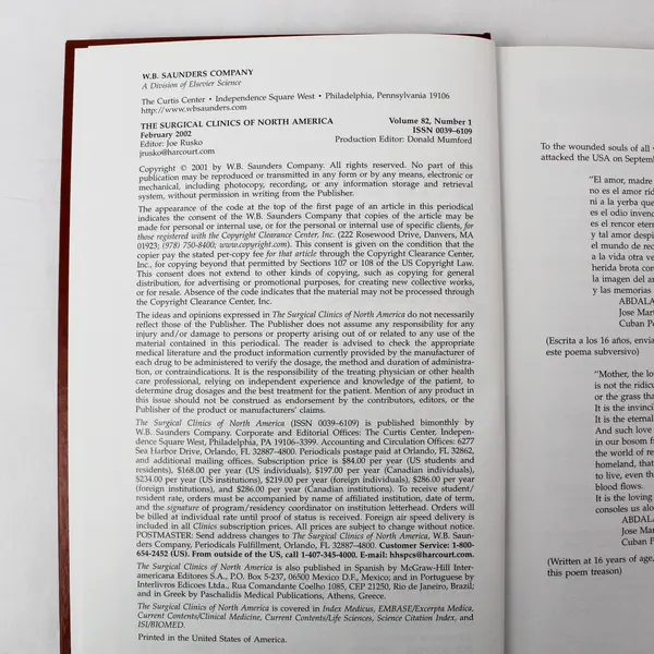 Surgical Clinics of North America Dec 2001 Vascular Trauma Part 1 HC