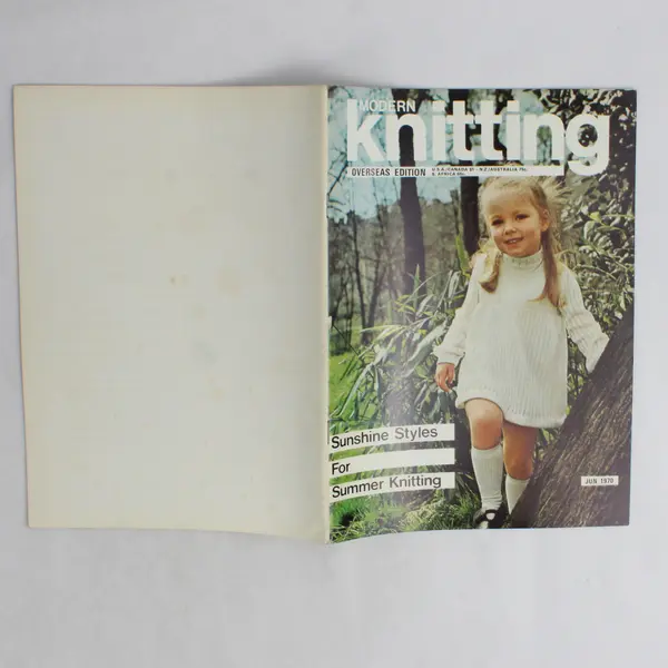 Vintage Modern Knitting Magazine Machine Knitting June 1970 Sunshine Styles