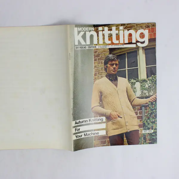 Vintage Modern Knitting Magazine Machine Knitting September 1970 Autumn Knitting