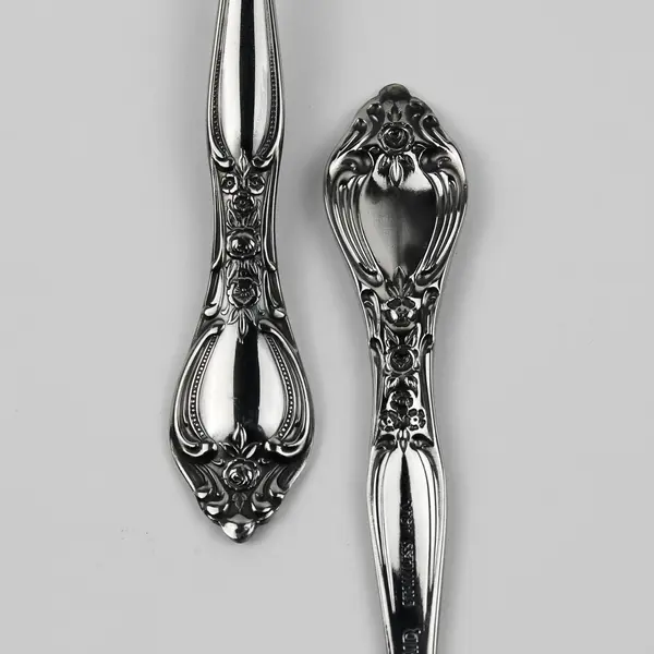 Set of 4 Miracle Maid MMA2 Pattern Oval Soup Spoons Stainless Steel 6.75 Inch