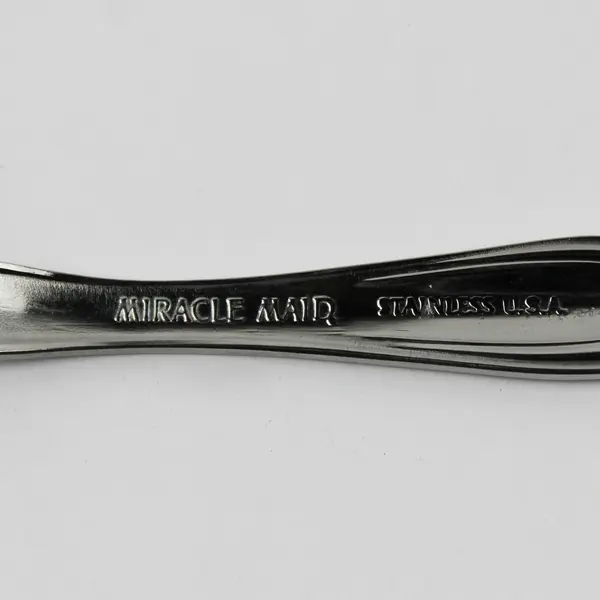 Set of 4 Miracle Maid MMA2 Pattern Oval Soup Spoons Stainless Steel 6.75 Inch