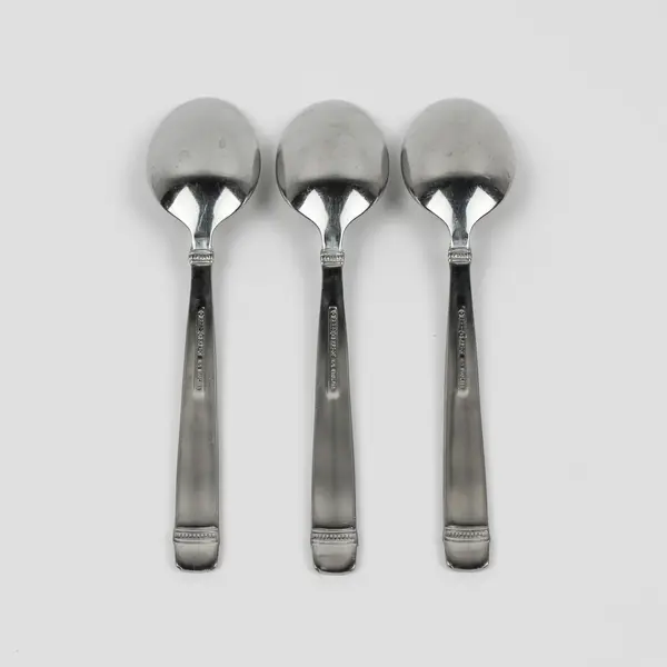 A Lot of 3 Reed & Barton 18/8 Stainless Durham Oval Table Spoons 7 Inches