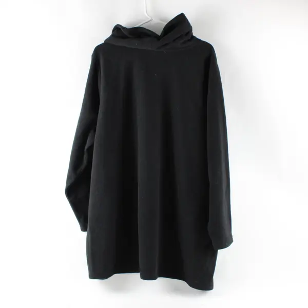 Denim and Company Black Fleece Pullover Sweater Women's 3X