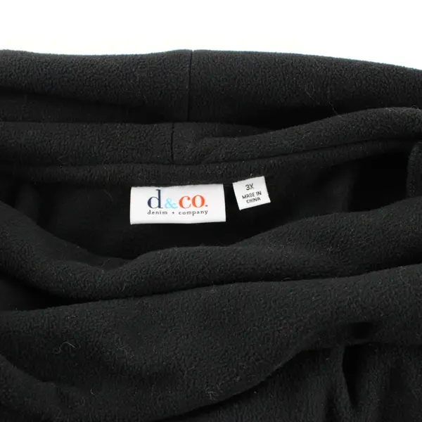 Denim and Company Black Fleece Pullover Sweater Women's 3X