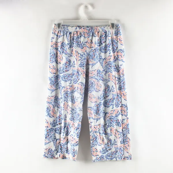 Charter Club Intimates Women's Pajama Capris Pink Blue Floral Petite PS