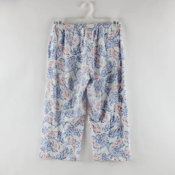 Charter Club Intimates Women's Pajama Capris Pink Blue Floral Petite PS