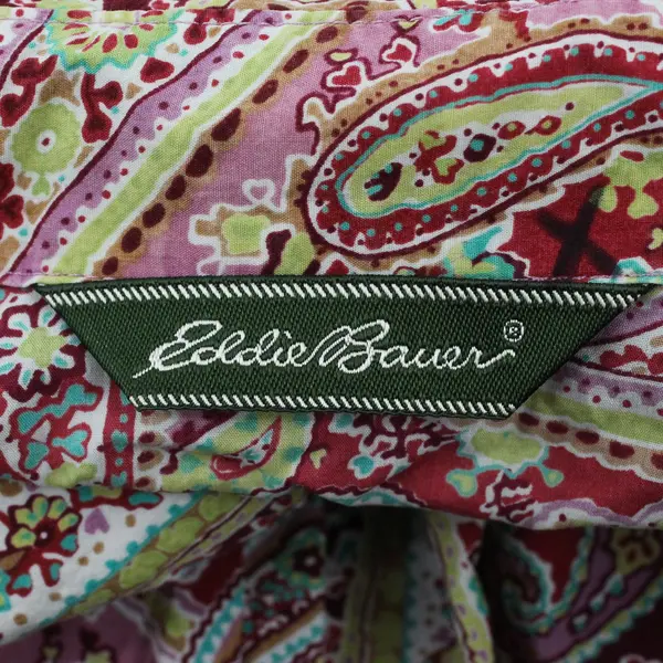 Vintage Eddie Bauer Women's Paisley Button-Up Shirt Long Sleeve Medium