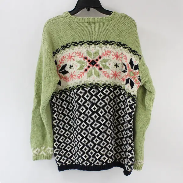 Vintage Paul Harris Design Fair Isle Sweater Women's Large Navy Green