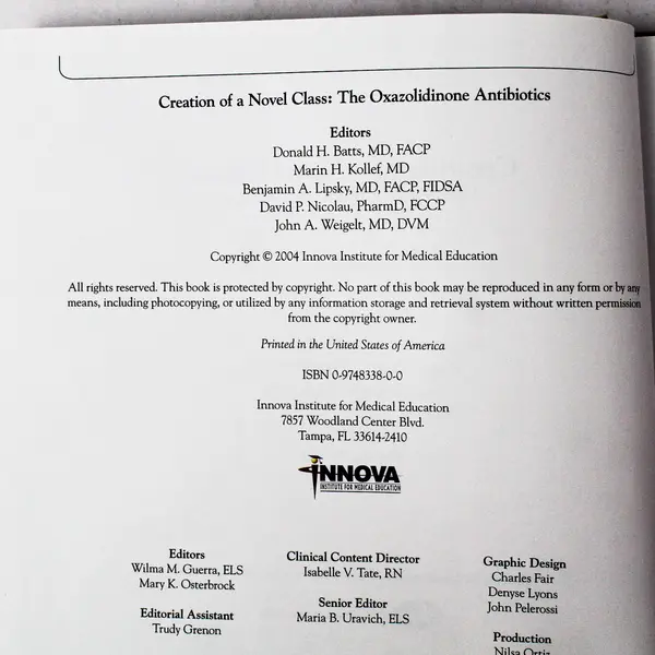 Creation of a Novel Class: Oxazolidinone Antibiotics HC Book by Batts & Kollef