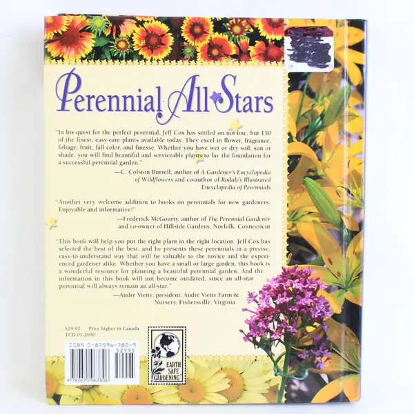 Vintage Perennial All Stars by Jeff Cox Hardcover 1998 Rodale Press