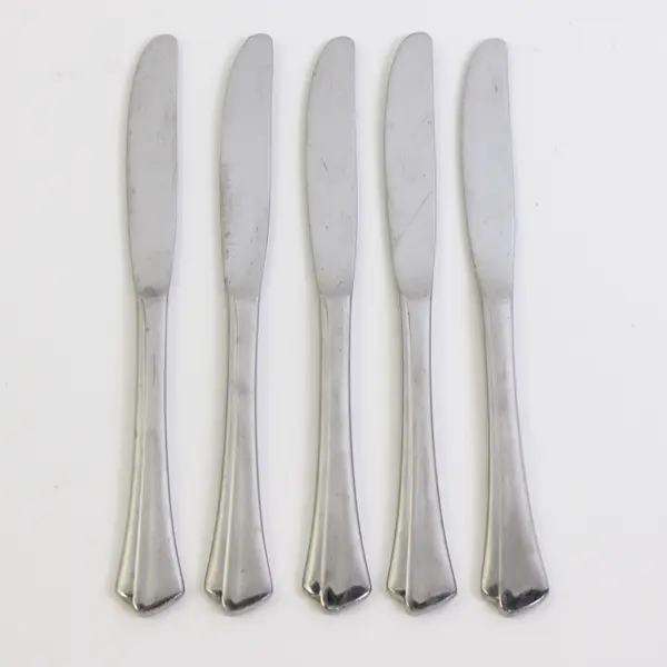 Lot of 5 Reed & Barton Select East Hampton Pattern Dinner Knives 9.25" Stainless