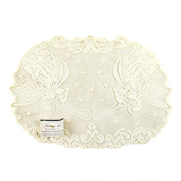 Set of 4 Heritage Lace Alpine Angels Off-White Placemats 14"x20" NEW