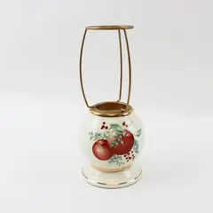 Boxwood & Pine Candle Lamp Apple Design 9.5" Farmhouse Decor