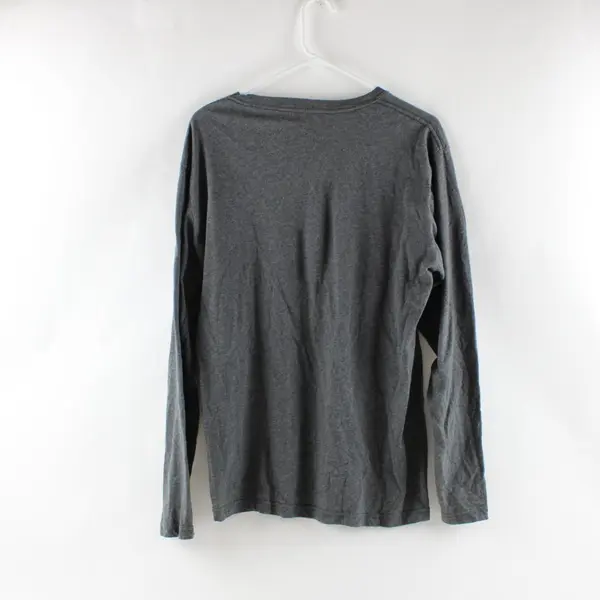 Stafford Men's M Gray Cotton Long Sleeve Crew Neck Pullover Shirt